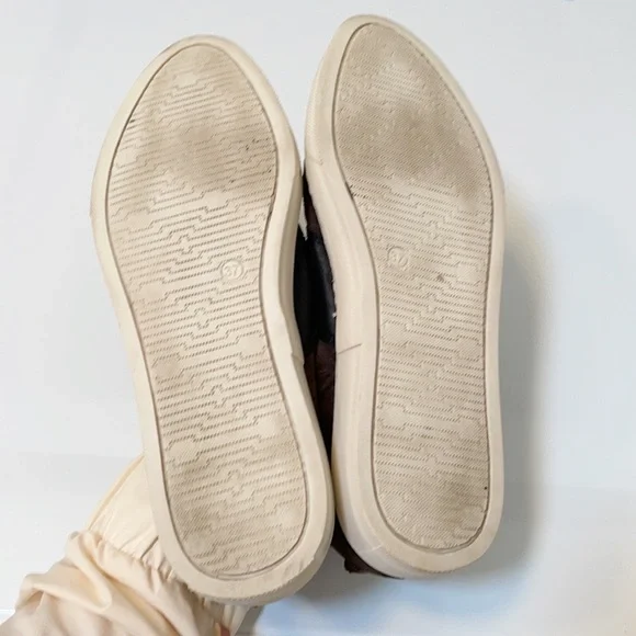 FREE PEOPLE Brown Corduroy Sneakers With Leather Trim Size 37/6.5-7 - Picture 6 of 7